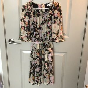 Lauren Conrad floral chiffon dress